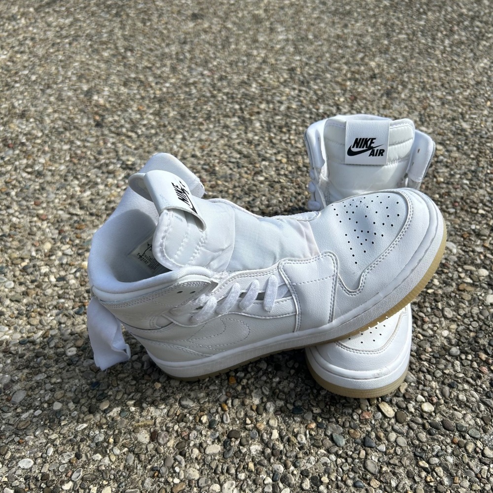 Nike Air Jordan 1 Nova XX Womens 8 White Gum AV4052-100 Asymmetrical Lacing High